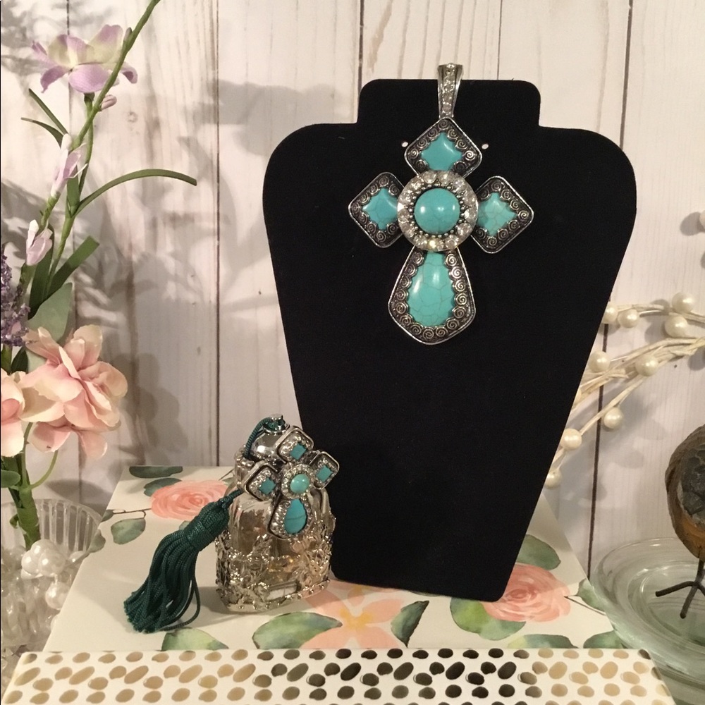 Turquoise Cross & Ring
